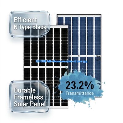 540 Watt 550 Watt Mono Perc-Solarpanel mit 22% Effizienz und Gestaltung ohne Rahmenglas
