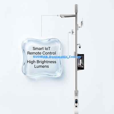 Smart LED Street Light mit Fernbedienung 50000 Stunden Lebensdauer und 4G PTZ IP Kamera für Smart City Beleuchtungsmast