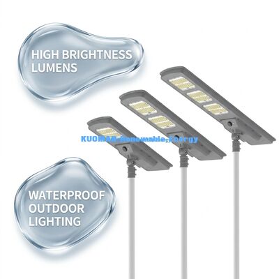 All-in-one LED Solarstraßenleuchte 220lm/W IP65 wasserdicht mit 2-3 Regentagen Sicherung für Straßen- und Gartenbeleuchtung