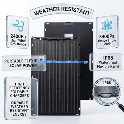 200W IP67 360 Grad biegbare flexible Solarzelle für Wohnmobil und Heimreisen