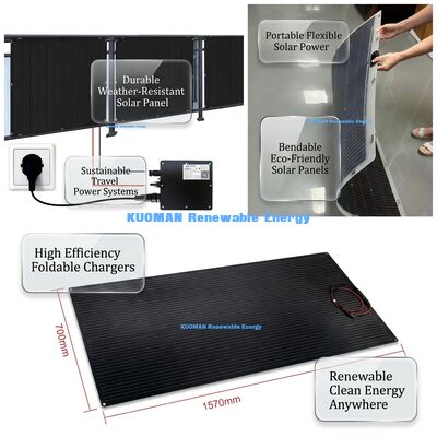 100W 210W IP68 Wasserdichtes flexibles Solarpanel Dünnschicht-Photovoltaikmodul für Reisen und Wohnen