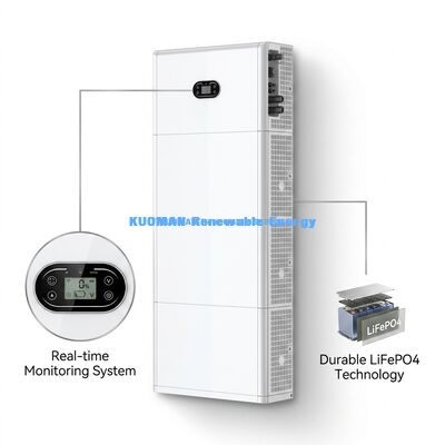 Umweltfreundlicher stapelbarer LiFePO4-Akku 51,2 V 400 Ah für Heimspeicher mit 10 Jahren Garantie
