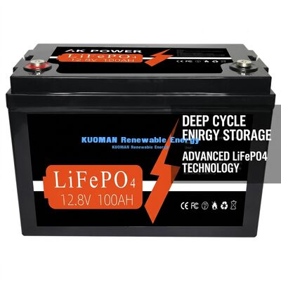 12V 100Ah 1280Wh Lithiumbatterie mit tiefem Zyklus und 8000 Zyklen für Energiespeicher und Golfkarren