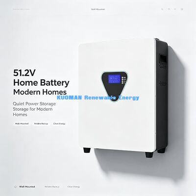 Hohe Kapazität 51,2 V 200 Ah LiFePO4-Solarenergiespeichersystem 15 kWh mit App-Steuerung zur Wandmontage