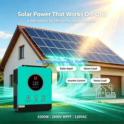 24V Lithium-Batterie kompatibler 4,2kW Hybrid-Solarwechselrichter für Inselbetrieb