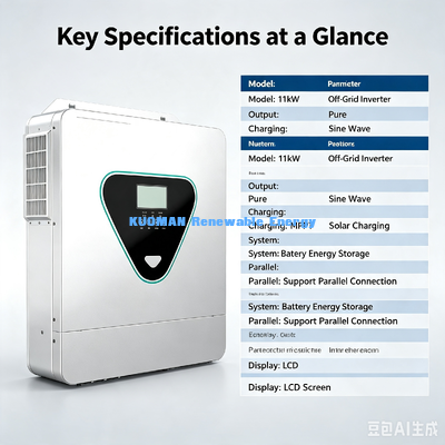 11 kW Parallel Solar Off Grid Inverter bis zu 6 Einheiten Parallel erweiterbares Solarenergiesystem