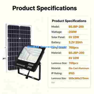 IP65 wasserdichte Solar-LED-Flutlicht mit großem Lithium-Akku