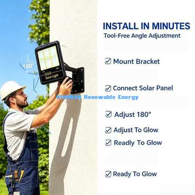 Off-Grid solarbetriebene Innenhoflampe IP65 Wasserdicht Außenzaun LED Wandlicht