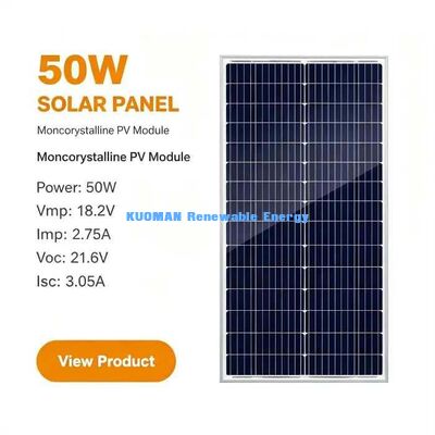 Premium 182mm 28-Zellen 50W Solarpanel DIY Balkon Off-Grid Solarkit Teil