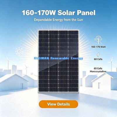 160‐170W Monokristalline Solarzelle 182mm 66-Zell-PV-Modul für Wohnmobil