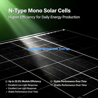 Wasserdichtes 430-450W Solar-PV-Panel, einfach zu montierendes monokristallines Modul für Straßenbeleuchtung und Überwachungsgeräte