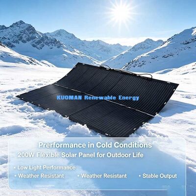 200 Watt wasserdichtes flexibles Solarpanel, Mikro-Riss-Beklammerungs-Solarmodul für Off-Grid-Energie für Schiffsfahrzeuge