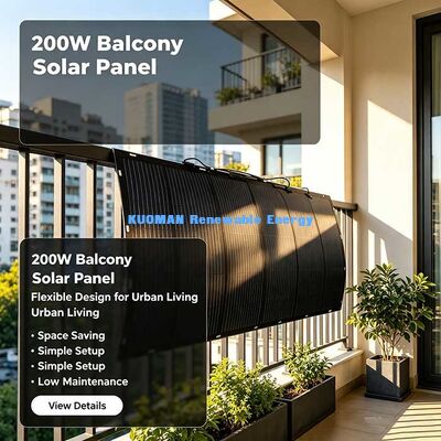 Hochleistungs-Solarpanel 200W, flexibel, kohlefaserverstärkt, biegsam, für langfristige Wohnmobil- und Marine-Reisen
