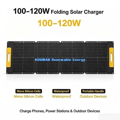 120 Watt wasserdicht klappbares Solarpanel, hocheffiziente Off-Grid-Solarenergie für Camping, Fischen und Ausflüge