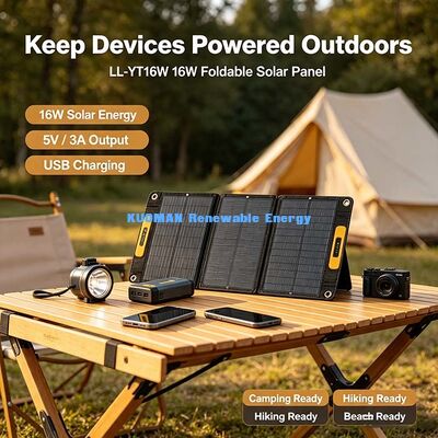 16-faches Schnelllade-Falt-Solarpanel, USB-C QC-Solarladegerät für Outdoor-Camping-Wanderzubehör