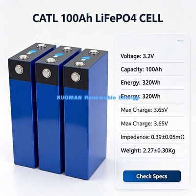 100Ah 3,2V Lithium-Eisenphosphat-Prismatische Zelle, Aluminium-Schalen-Energiespeicherbatterie Golfkarren & Elektrofahrzeuge