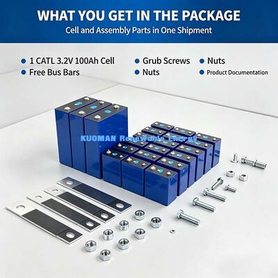 3.2V 280Ah LiFePO4 Batterie Prismatische Zelle, Lithium-Ionenzelle mit langer Lebensdauer für Off-Grid-Solarspeicher und Back-up-Stromversorgung