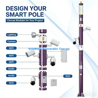 Smart Street Light Pole mit Fernverwaltung und Cloud-Plattform