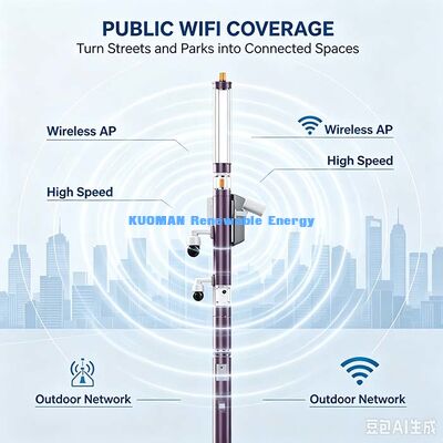 Intelligenter Straßenmast für Verkehrsüberwachung und öffentliche Sicherheit