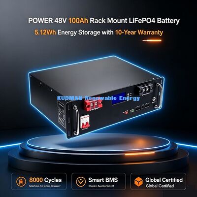 Intelligente BMS-Rack-Mount LiFePO4-Batterie Vermeidung von Überladungsrisiken durch Kurzschluss