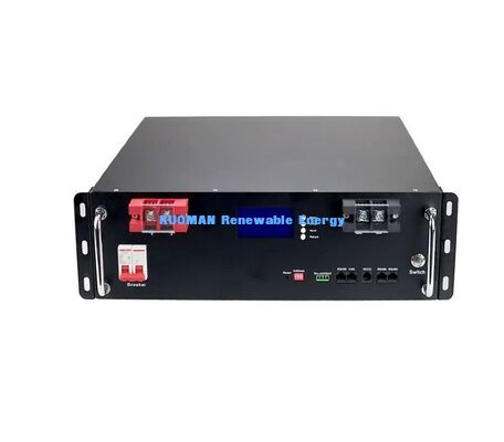 KM 48V 100Ah LiFePO4 Batterie-Rack-Modul mit 8000 Tiefenzyklen, 51.2V Nennspannung und 100Ah Kapazität