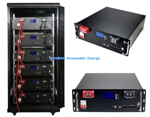 KM 48V 100Ah LiFePO4 Batterie-Rack-Modul mit 8000 Tiefenzyklen, 51.2V Nennspannung und 100Ah Kapazität