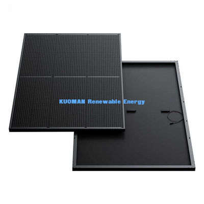N-Typ Solarpanel Schwarz 415W mit 22% Wirkungsgrad und eloxiertem Aluminiumrahmen