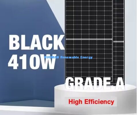 N-Typ Solarpanel Schwarz 415W mit 22% Wirkungsgrad und eloxiertem Aluminiumrahmen