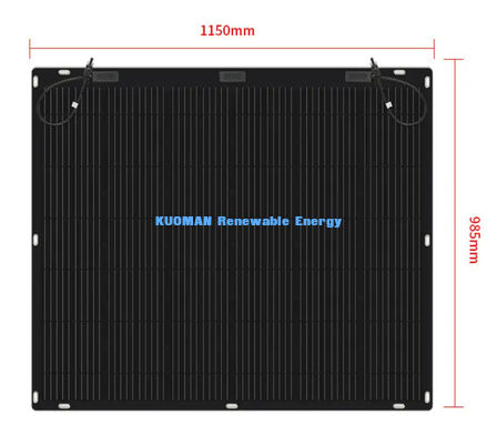 800W Flexibles Solarpanel mit IP68 Wasserdichtigkeit und 360 Grad Biegsamkeit für Dach, Wohnmobil, Marine