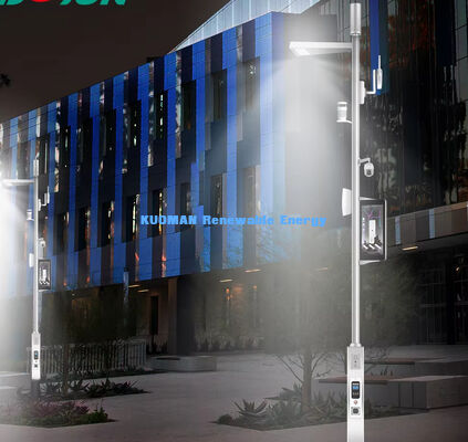 Smart LED Street Light mit Fernbedienung 50000 Stunden Lebensdauer und 4G PTZ IP Kamera für Smart City Beleuchtungsmast