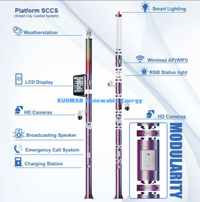 Intelligente Systemsteuerung LED-Schirm Außenbeleuchtungspfahl Intelligente Fernleuchten-Pfahl