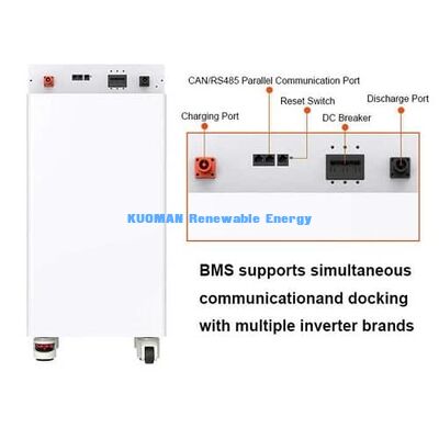 KM 48V 300Ah LiFePO4 Heimbatteriespeicher Wandmontage mit 8000 Zyklen und Echtzeitüberwachung