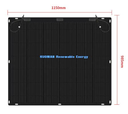 200 Watt umweltfreundliches flexibles Solarpanel mit IP67-Klassifizierung