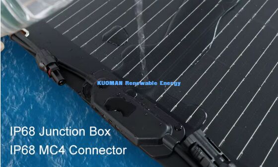 50 Watt monokristallines flexibles Solarpaneel mit leicht zu schälenden und klebenden Klebstoffrücken für Rucksäcke und 12V-Batterien