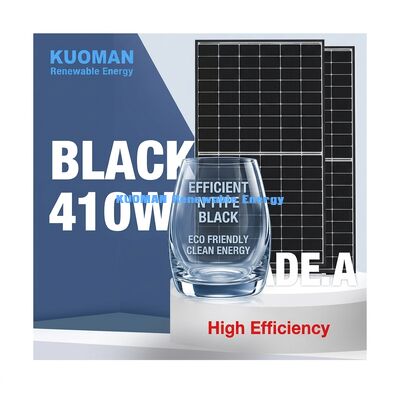 N-Typ Solarpanel Schwarz 415W mit 22% Wirkungsgrad und eloxiertem Aluminiumrahmen