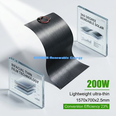Dauerhafte 200W flexible Solarzelle IP65 wasserdicht 360 Grad biegsam für das Leben außerhalb des Netzes