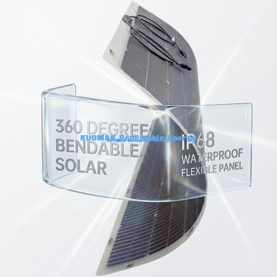 360 Grad biegsame, bifaziale, flexible Solarzelle 200W IP68 wasserdicht mit Kohlenstofffaser