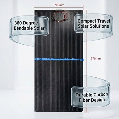100W 210W IP68 Wasserdichtes flexibles Solarpanel Dünnschicht-Photovoltaikmodul für Reisen und Wohnen