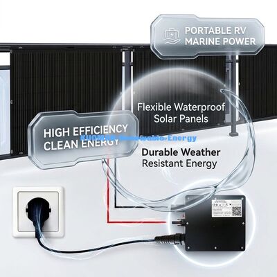 200W Hocheffizientes biegbares flexibles Solarpanel für erneuerbare saubere Energie