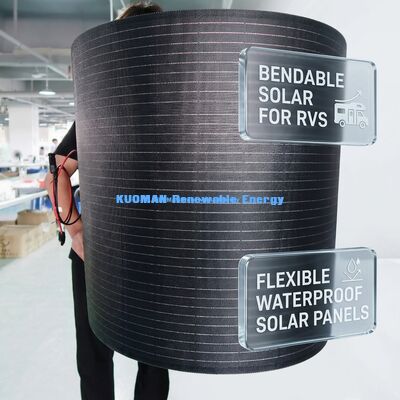 200 Watt Monocrystalline Silizium Flexible Solar Panel mit IP67 Wasserdichtem Kohlenstofffaser Design