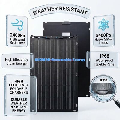 200W IP67 360 Grad biegbare flexible Solarzelle für Wohnmobil und Heimreisen