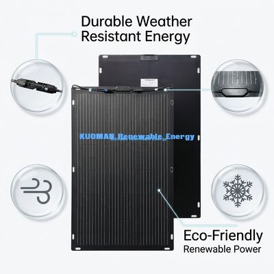 50W Monokristallines Flexibles Solarpanel mit einfacher Abzieh- und Klebe-Rückseite für Outdoor-Abenteuer