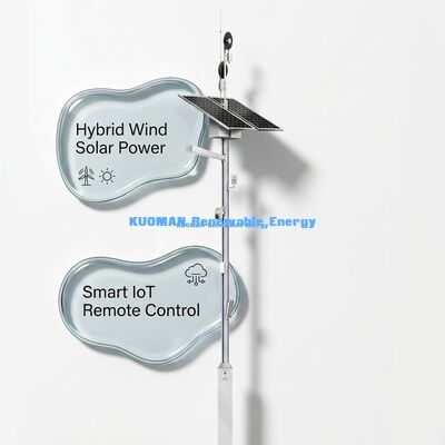 Intelligenter Solarstraßenlaternenmast mit LCD-Display, Fernbedienung und 50.000 Stunden Lebensdauer