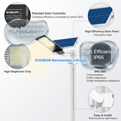 200W Solarstraßenlicht mit Pro MPPT und IP65 Wasserdicht für Straßen- und Gartenbeleuchtung im Freien