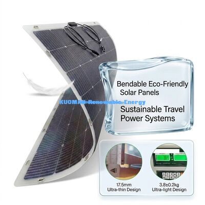 IP67 Wasserdicht 200W Leistung 360° biegbares flexibles bifaziales Solarpanel für Wohnmobile, Zuhause und Reisen