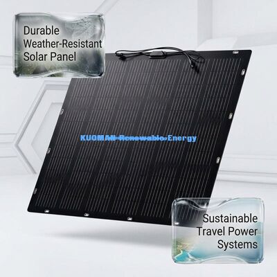 100W IP68 Wasserdicht 360° Biegsames Flexibles Solarpanel für Dächer und Boote mit FCC-Zertifizierung