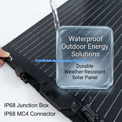 50 Watt monokristallines flexibles Solarpaneel mit leicht zu schälenden und klebenden Klebstoffrücken für Rucksäcke und 12V-Batterien