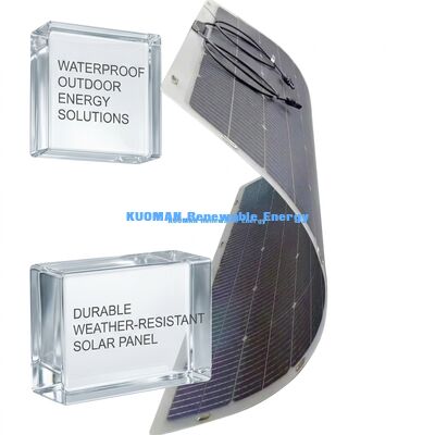 360 Grad biegsame, bifaziale, flexible Solarzelle 200W IP68 wasserdicht mit Kohlenstofffaser