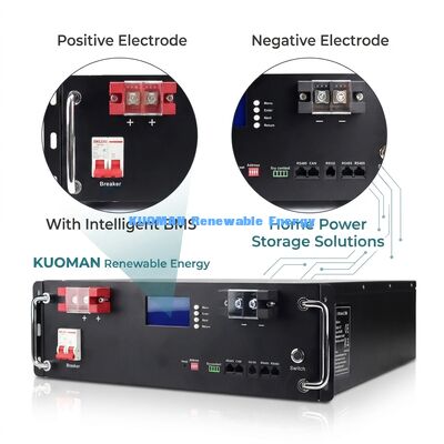 KM 48V 100Ah LiFePO4 Batterie-Rack-Modul mit 8000 Tiefenzyklen, 51.2V Nennspannung und 100Ah Kapazität