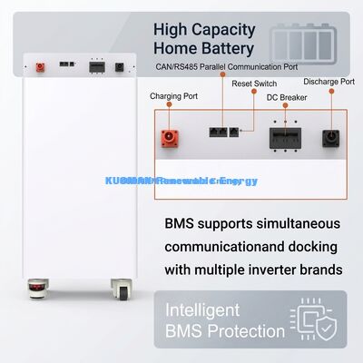 KM 48V 300Ah LiFePO4 Heimbatteriespeicher Wandmontage mit 8000 Zyklen und Echtzeitüberwachung